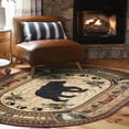 thumbnail image 1 of Nature Novelty 4' x 5' Oval Brown and Beige Polypropylene Indoor Area Rug, 1 of 6