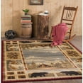 thumbnail image 1 of Nature Novelty 4' x 5' Red and Ivory Polypropylene Indoor Area Rug, 1 of 9