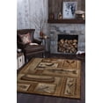 thumbnail image 1 of Nature Novelty 5' x 7' Ivory and Crimson Polypropylene Indoor Area Rug, 1 of 9