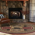 thumbnail image 1 of Nature Novelty 8' Round Red and Beige Polypropylene Indoor Area Rug, 1 of 6