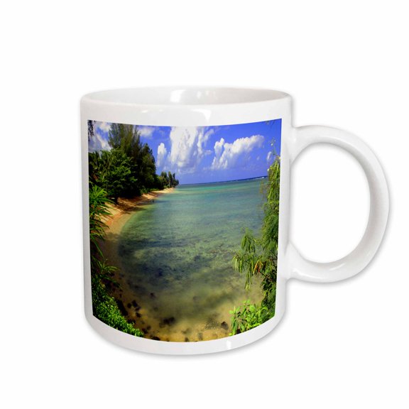 3drose, Nature, Ocean Scene, Green, Blue,, 11oz Mug