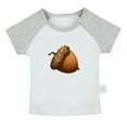 thumbnail image 1 of Nature Pattern Acorn T shirt For Baby, Newborn Babies T-shirts, Infant Tops, 0-24M Kids Graphic Tees Clothing (Short Gray Raglan T-shirt, 12-18 Months), 1 of 4