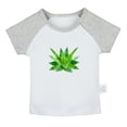 thumbnail image 1 of Nature Pattern Aloe Vera T shirt For Baby, Newborn Babies T-shirts, Infant Tops, 0-24M Kids Graphic Tees Clothing (Short Gray Raglan T-shirt, 12-18 Months), 1 of 4