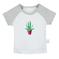 thumbnail image 1 of Nature Pattern Aloe Vera T shirt For Baby, Newborn Babies T-shirts, Infant Tops, 0-24M Kids Graphic Tees Clothing (Short Gray Raglan T-shirt, 18-24 Months), 1 of 4