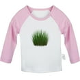 thumbnail image 1 of Nature Pattern Grass T shirt For Baby, Newborn Babies T-shirts, Infant Tops, 0-24M Kids Graphic Tees Clothing (Long Pink Raglan T-shirt, 0-6 Months), 1 of 4