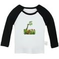 thumbnail image 1 of Nature Pattern Jungle T shirt For Baby, Newborn Babies T-shirts, Infant Tops, 0-24M Kids Graphic Tees Clothing (Long Black Raglan T-shirt, 6-12 Months), 1 of 4