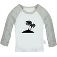 thumbnail image 1 of Nature Pattern Palm Tree T shirt For Baby, Newborn Babies T-shirts, Infant Tops, 0-24M Kids Graphic Tees Clothing (Long Gray Raglan T-shirt, 6-12 Months), 1 of 4