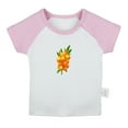 thumbnail image 1 of Nature Pattern Sea Buckthorn T shirt For Baby, Newborn Babies T-shirts, Infant Tops, 0-24M Kids Graphic Tees Clothing (Short Pink Raglan T-shirt, 0-6 Months), 1 of 4