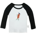 thumbnail image 1 of Nature Pattern Sea Buckthorn T shirt For Baby, Newborn Babies T-shirts, Infant Tops, 0-24M Kids Graphic Tees Clothing (Long Black Raglan T-shirt, 18-24 Months), 1 of 4
