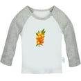 thumbnail image 1 of Nature Pattern Sea Buckthorn T shirt For Baby, Newborn Babies T-shirts, Infant Tops, 0-24M Kids Graphic Tees Clothing (Long Gray Raglan T-shirt, 18-24 Months), 1 of 4