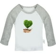 thumbnail image 1 of Nature Pattern Soil in Hands T shirt For Baby, Newborn Babies T-shirts, Infant Tops, 0-24M Kids Graphic Tees Clothing (Long Gray Raglan T-shirt, 6-12 Months), 1 of 4