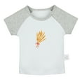 thumbnail image 1 of Nature Pattern Wheat T shirt For Baby, Newborn Babies T-shirts, Infant Tops, 0-24M Kids Graphic Tees Clothing (Short Gray Raglan T-shirt, 0-6 Months), 1 of 4