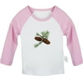thumbnail image 1 of Nature Pine Cone Pattern T shirt For Baby, Newborn Babies T-shirts, Infant Tops, 0-24M Kids Graphic Tees Clothing (Long Pink Raglan T-shirt, 6-12 Months), 1 of 4