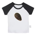 thumbnail image 1 of Nature Pine Cone Pattern T shirt For Baby, Newborn Babies T-shirts, Infant Tops, 0-24M Kids Graphic Tees Clothing (Short Black Raglan T-shirt, 12-18 Months), 1 of 4