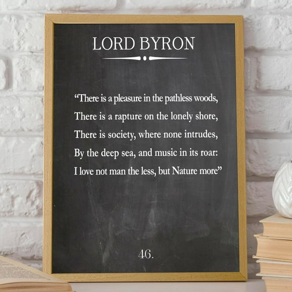 Nature Poem By Lord Byron Love Nature Quote Wall Art, Modern Wall Decor, 12x18 UNFRAMED