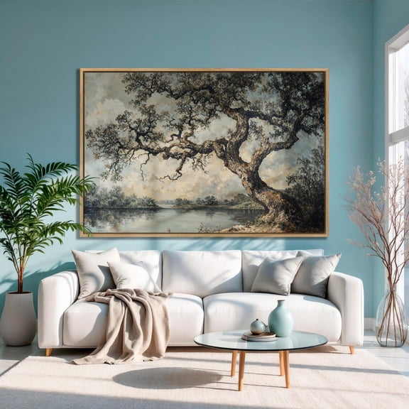 Nature Poster Peaceful Tree Landscape Wall Art, 12x18 UNFRAMED