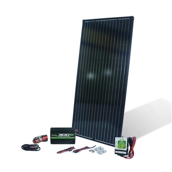 180 Watt Complete Solar Panel Kit (includes 300 Watt Inverter & 12 Amp Charge Controller)