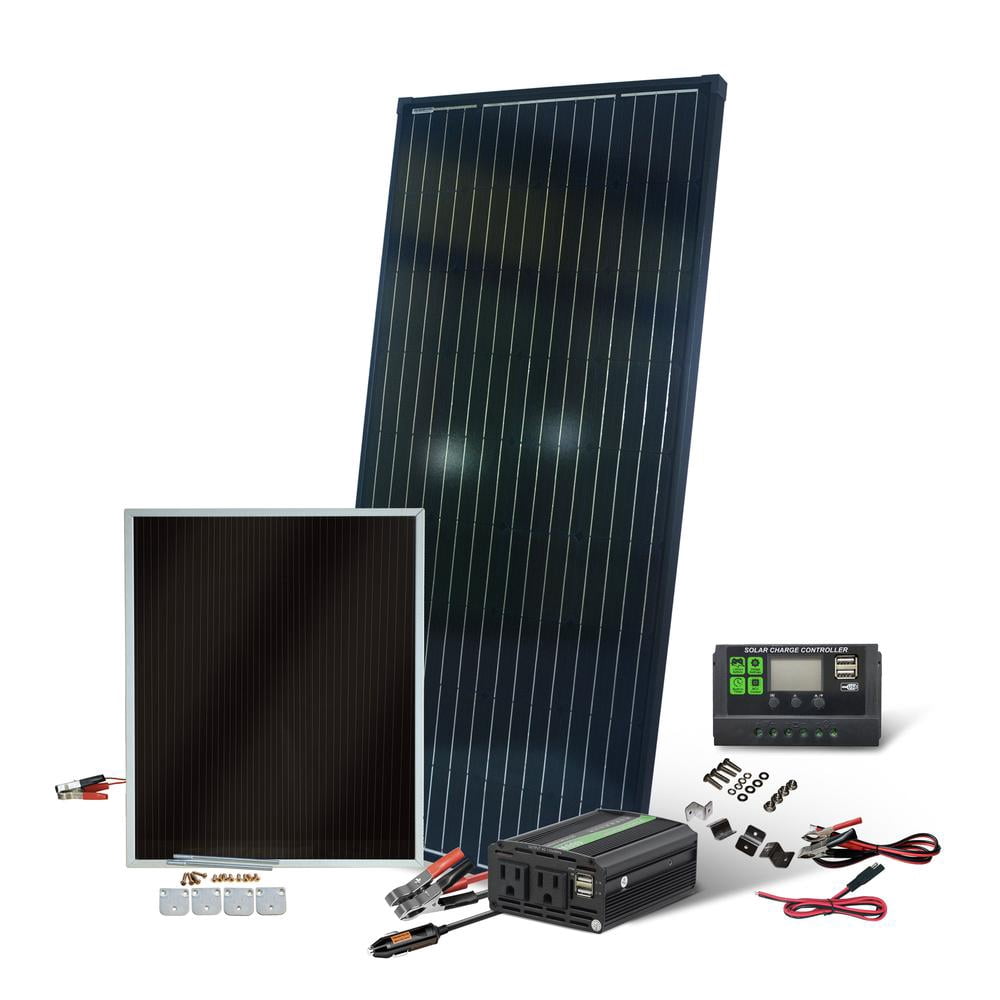 Nature Power 215 Watt Complete Solar Panel Kit with 400 Watt Power Inverter