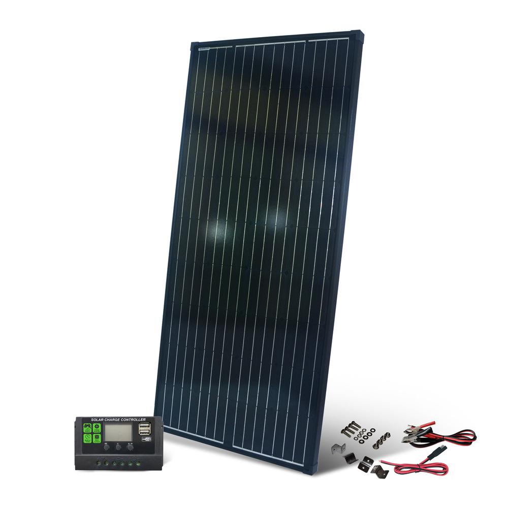 Nature Power 215 Watt Solar Panel with 15 Amp Charge Controller, & Cables
