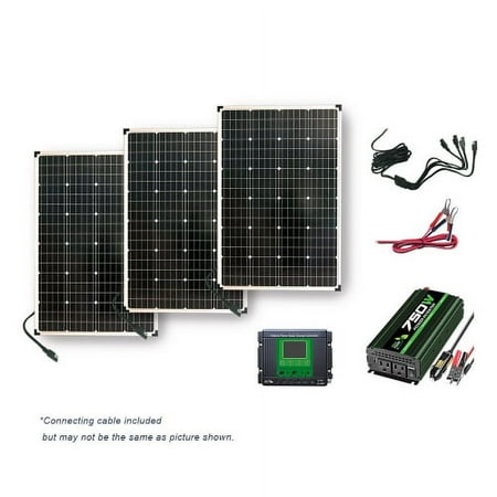 Nature Power (53330) 330 Watt Complete Solar Power Kit: 3 x 110W Solar Panel, 750W Power Inverter, 30Amp CC