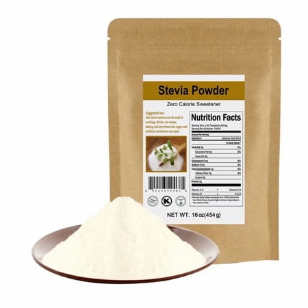 Stevia Extract Powder Natural Sweetener Zero Calorie Sugar Substitute 16oz