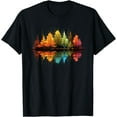 thumbnail image 1 of Nature Reflection Forest Trees Outdoor Wildlife Autumn Unisex T-Shirt for Men Women Kids Toddler,Black Color,Size YL, 1 of 5