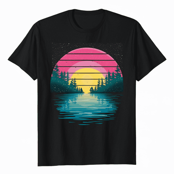 Nature Reflection Forest Trees Outdoor Wildlife T-Shirt