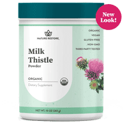 Nature Restore Organic Milk Thistle Seed Powder, Natural Liver Detox & Cleanse Support, Vegan & Non-GMO, 10 oz