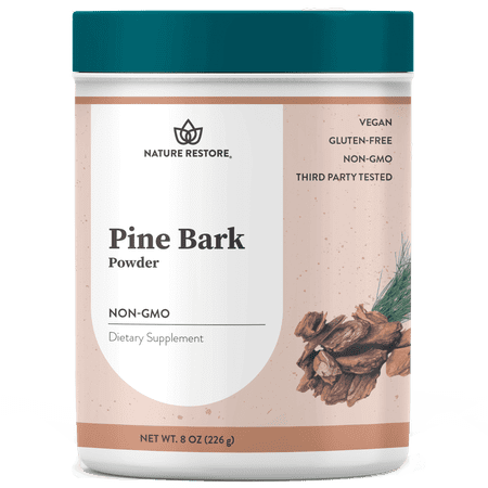 Nature Restore Pine Bark Extract Powder, 95% OPCs Antioxidant, Nitric Oxide & Circulation Support, Non-GMO & Vegan, 8 oz