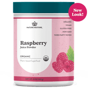 Nature Restore Organic Red Raspberry Juice Powder, Natural Pink Food Coloring, Vegan Antioxidant Superfood, 10 oz