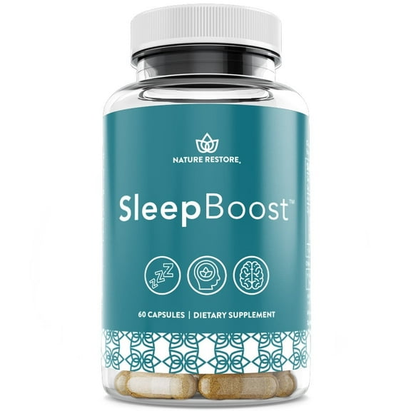 Nature Restore SleepBoost, Sleep Support and Anti-Anxiety Supplement, Glutamic Acid and GABA Activation, Xylaria Nigripes, 60 capsules