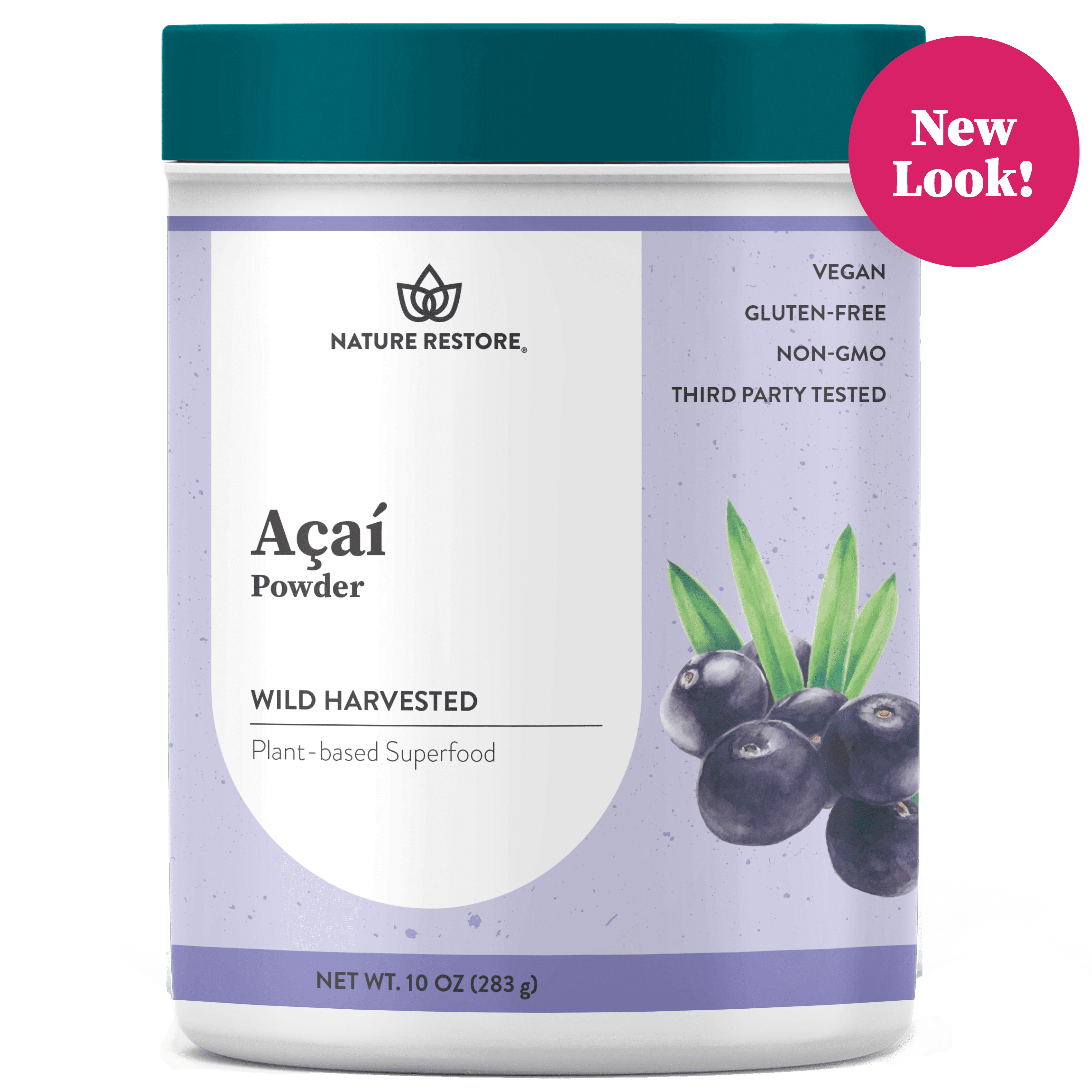 Nature Restore Wild Harvested Acai Berry Powder, 10 Ounces, Non-GMO