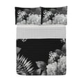 thumbnail image 1 of Nature Reversible Bedspread Set, Hydrangea Flowers Foliage Leaves Fern Tropical Plants Watercolor Art, Pillow Shams & Comforter Microfiber Bedding Set, 3 Sizes, Charcoal Grey Dimgray, by Ambesonne, 1 of 2