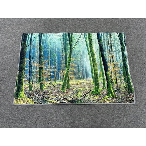 Nature Rugs, Green Rugs, Easy to Clean Rug, View Rug, Indoor Rugs, Decorative Rug, Farmhouse Rug, Kitchen Rug, Large Rug, Office Decor Rugs, 2.6'x9.2' - 80x280 cm