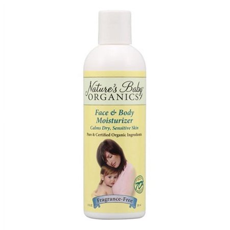 Nature'S Baby Organicss Face And Body Moisturizer For Sensitive Skin, Fragrance Free, 8 Oz, 2 Pack