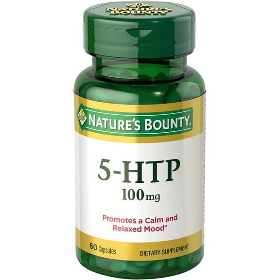 Nature'S Bounty 5-HTP Pills and Dietary Supplement, Supports a Calm and Relaxed Mood, 100Mg, 60 Capsules