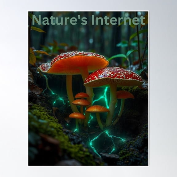 Nature'S Internet. Poster Wall Art, Modern Wall Decor, 16x24 UNFRAMED