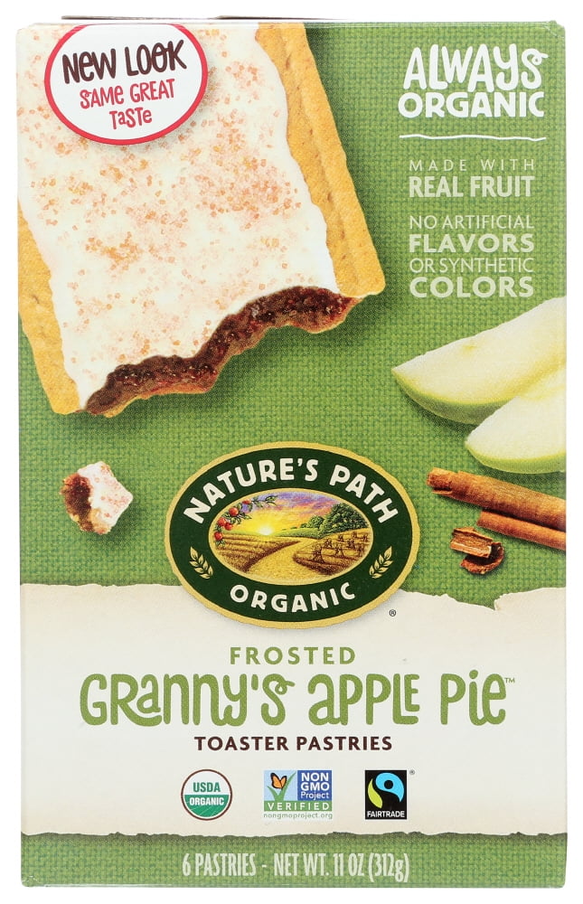 Nature'S Path Toaster Pastries, Granny'S Frosted Apple Pie, 6 Each