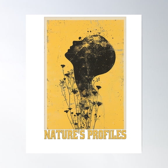 Nature'S Profiles Poster Wall Art, Modern Wall Decor For Living Room Bedroom, 8x12 UNFRAMED