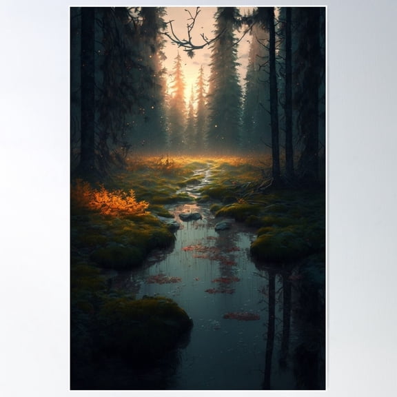 Nature'S Tranquility 1 Poster Wall Art, Modern Wall Decor For Living Room Bedroom, 12x18 UNFRAMED