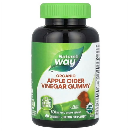 Nature's Way Organic Apple Flavored Apple Cider Vinegar Gummy 60 Gummies