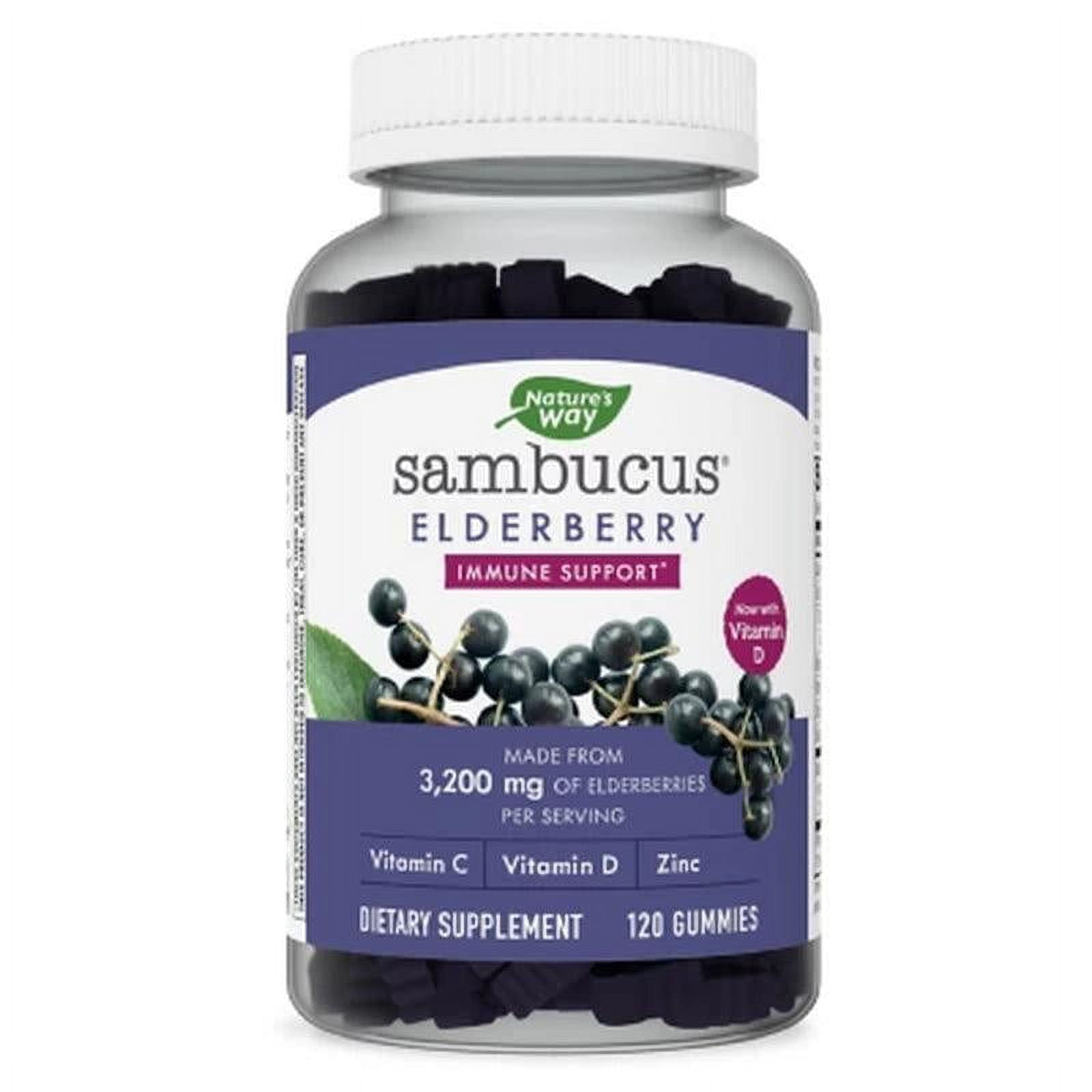 Nature'S Way Sambucus Elderberry Herbal Supplement Gummies, Gluten Free