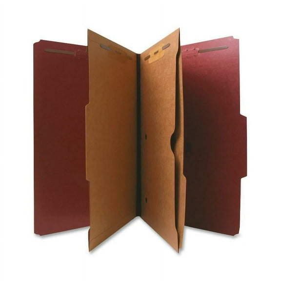 Nature Saver 2/5 Tab Cut Legal Recycled Classification Folder - 8 1/2" x 14" - 2" Expansion - 4 Fastener(s) - 2" Fastener Capacity for Folder, 1" Fast | Bundle of 2 Boxes