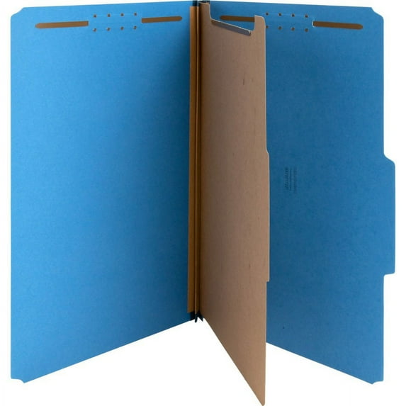 Nature Saver 2/5 Tab Cut Legal Recycled Classification Folder - 8 1/2" x 14" - 2" Fastener Capacity for Folder, 2" Fastener Capacity, 2" Fastener Capacity - Top Tab Location - Righ | Bundle of 5 Boxes