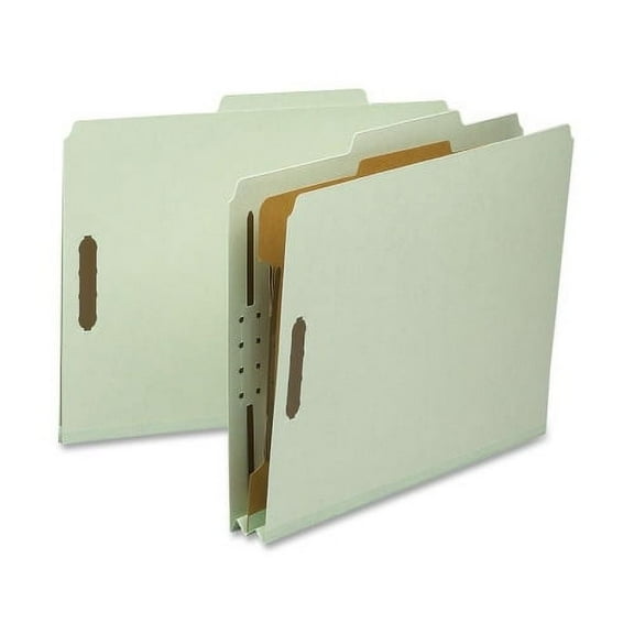Nature Saver Green Recycled K-style Pressboard Classification Folders, 10 per Box