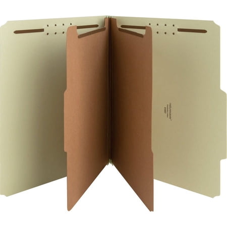 Nature Saver, NAT01057, Recycled Gray/Green Classification Folders, 10 / Box, Gray/Green