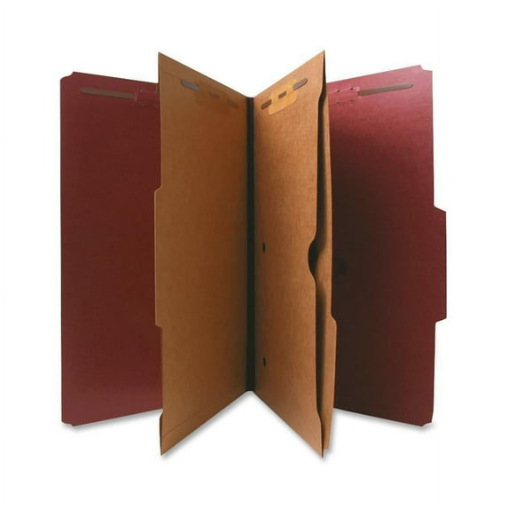 Nature Saver, NAT95013, Pocket Divider Classification Folders, 10 / Box, Red