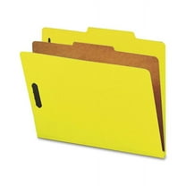Nature Saver, NATSP17204, 1-Divider Recycled Classification Folders, 10 / Box, Yellow