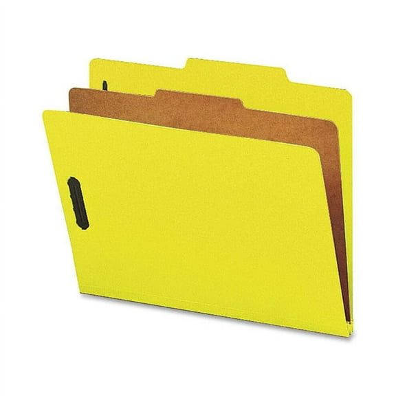 Nature Saver, NATSP17204, 1-Divider Recycled Classification Folders, 10 / Box, Yellow