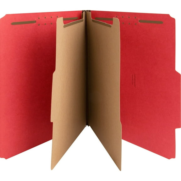 Nature Saver, NATSP17206, 2-divider Letter Classification Folders, 10 / Box, Red
